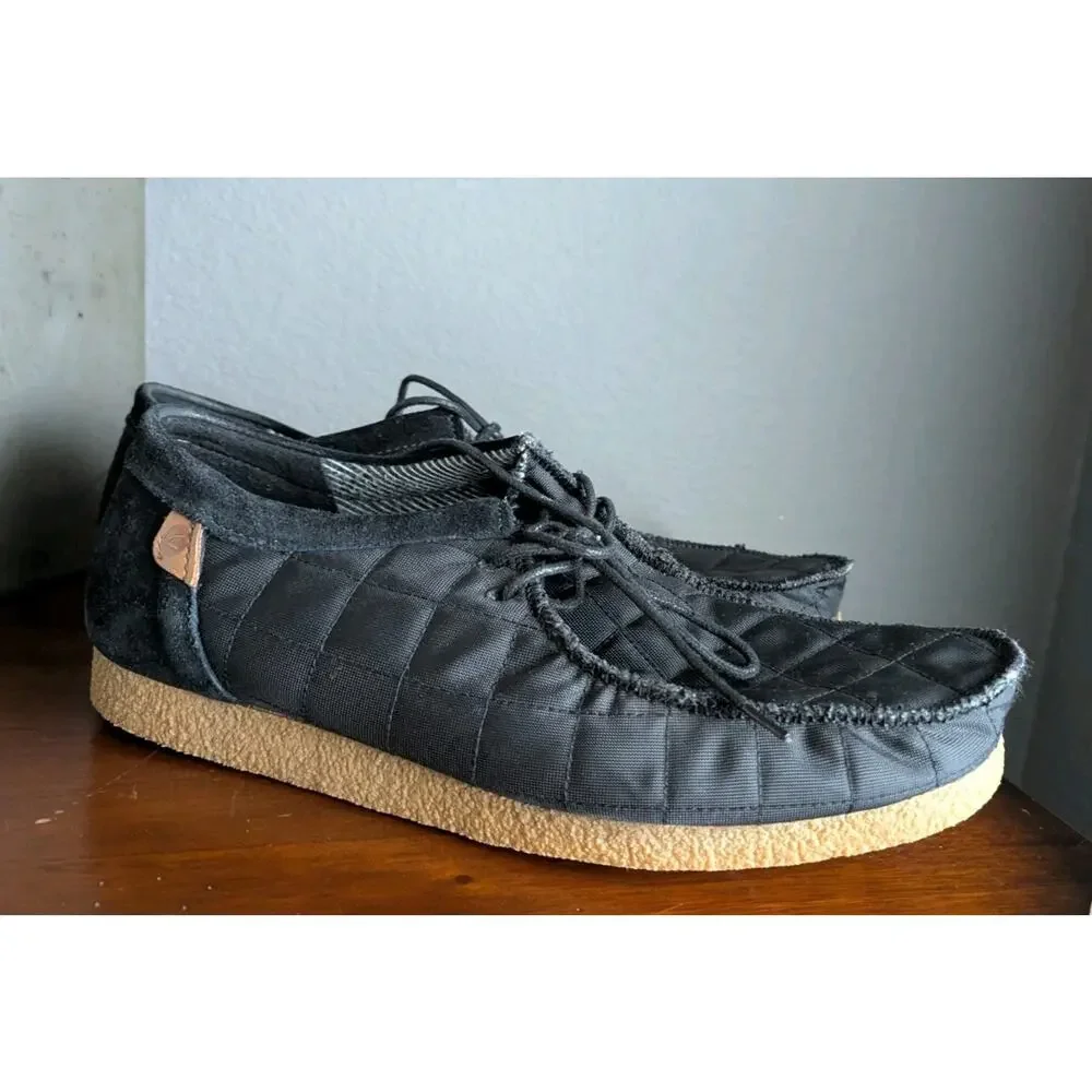Clarks Shacre II Step Moccasin Boots Men 12 Black Textile 26162714 Shoes Lace Up